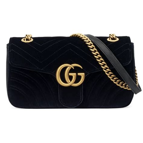 gucci black velvet marmont|Gucci Marmont medium shoulder bag.